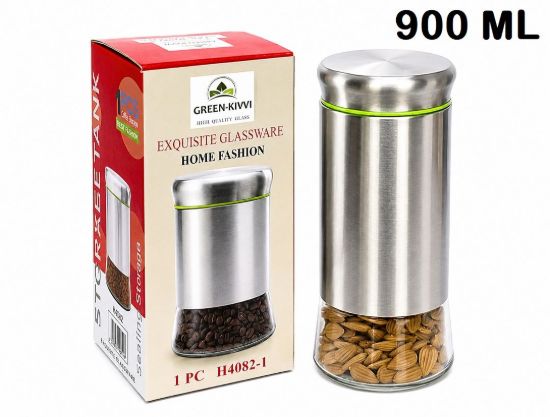 Picture of CK - 850 Ml Glass Jar With Steel Cover And Lid Color Box -CK9